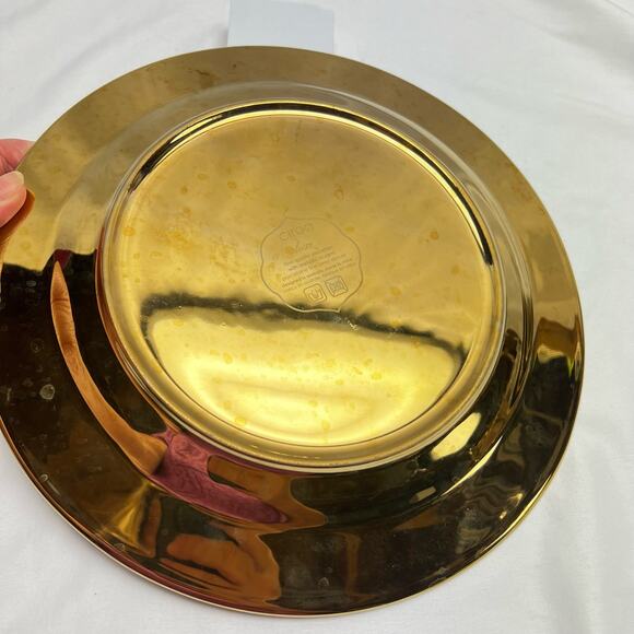 Ciroa Luxe Fine Porcelain Metallic Accent Shell Pattern Dinner Plate Replacement - Picture 3 of 6